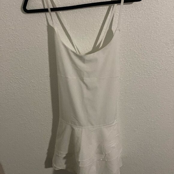 NWOT- Aerie- Offline -Real Me Ruffle Dress- White- Size Medium - Picture 1 of 10